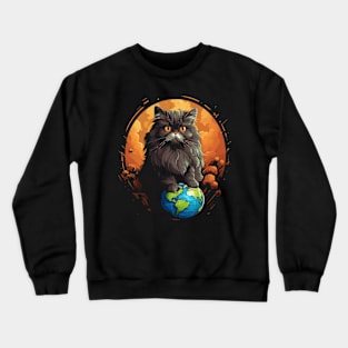 Persian Cat Earth Day Crewneck Sweatshirt